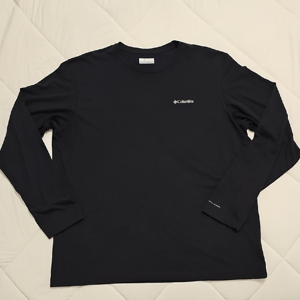 Columbia Black Long Sleeve Tee Minimalist Design